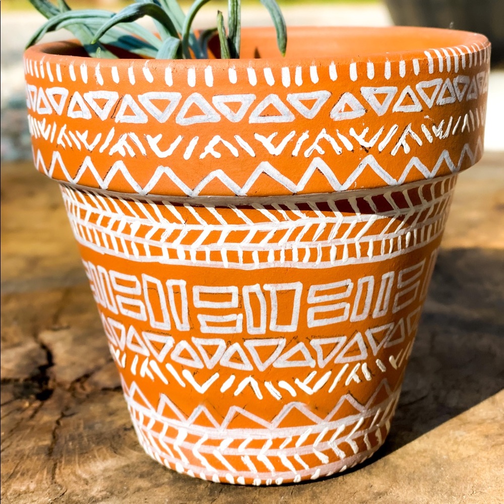 Tribal Print Pot